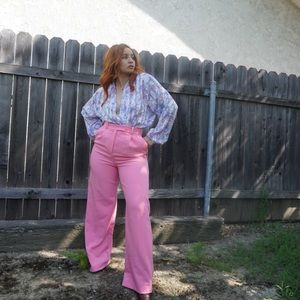 Purple floral vintage blouse